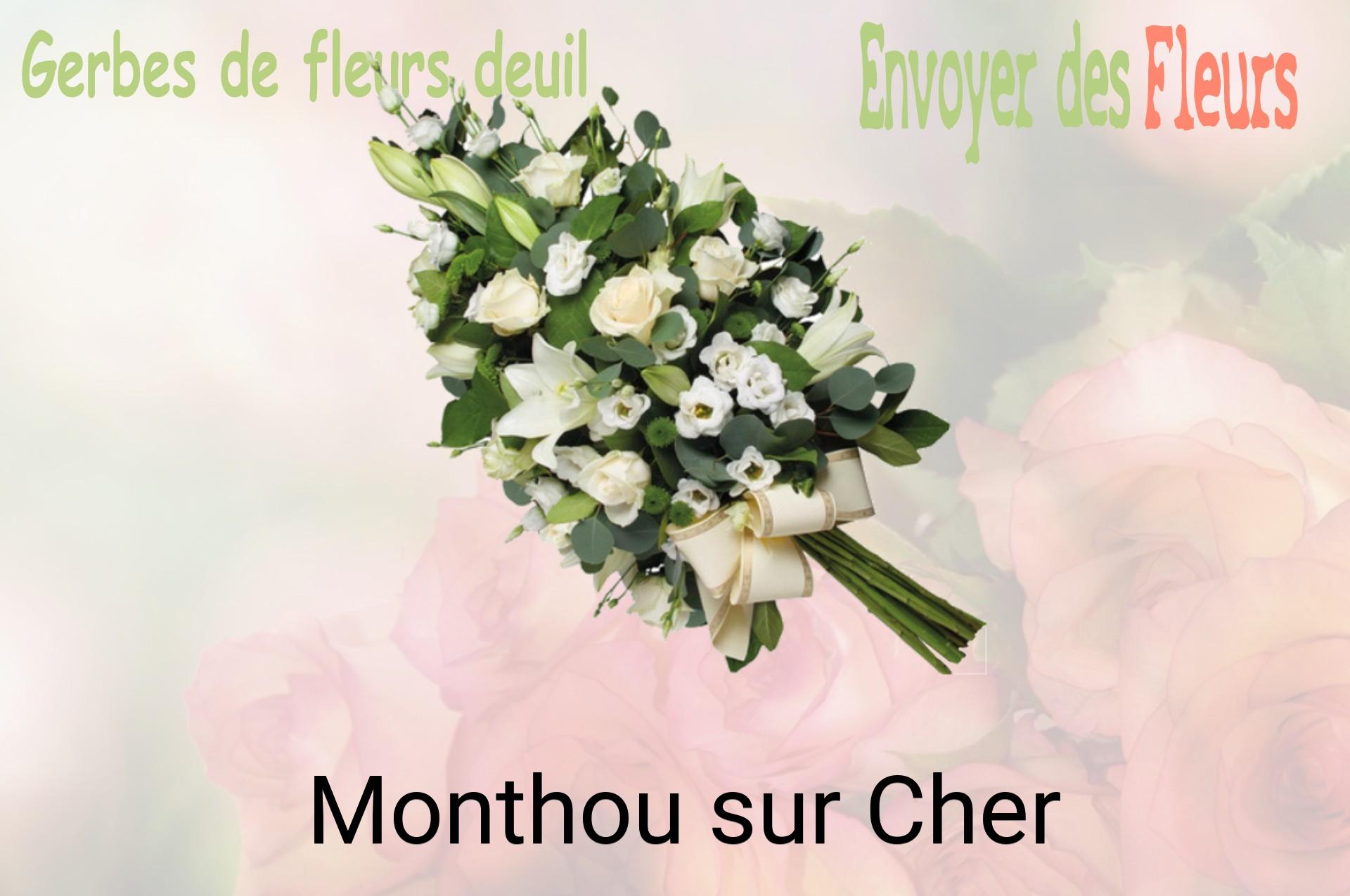 Gerbe de fleurs de deuil livrée à Monthou-sur-Cher